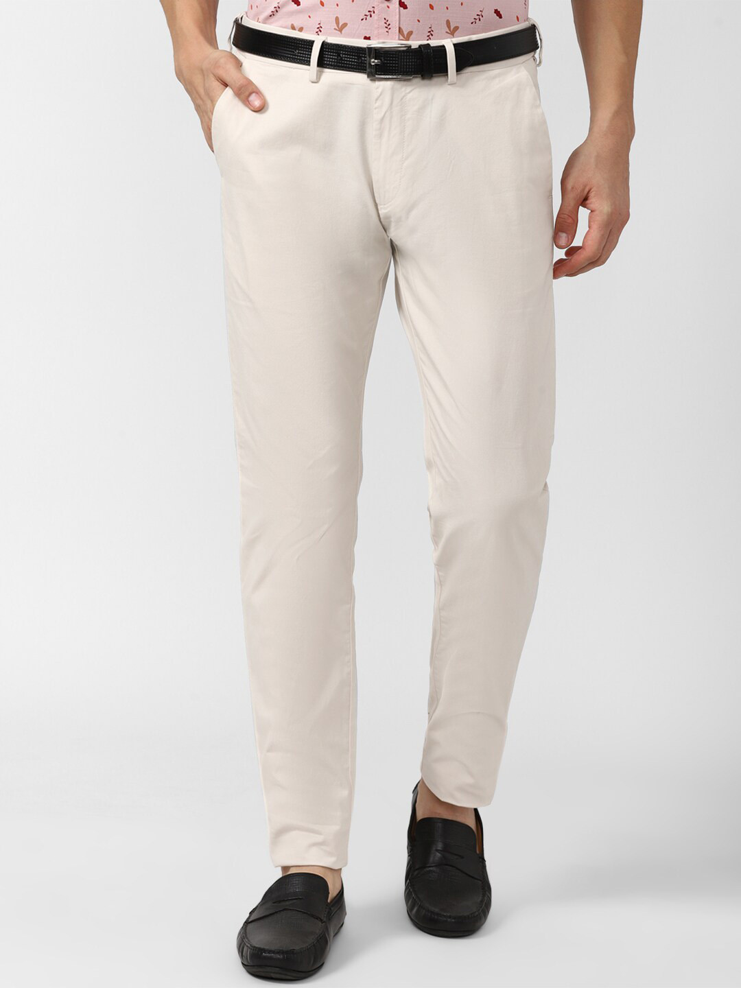 

Peter England Casuals Men Beige Slim Fit Trouser