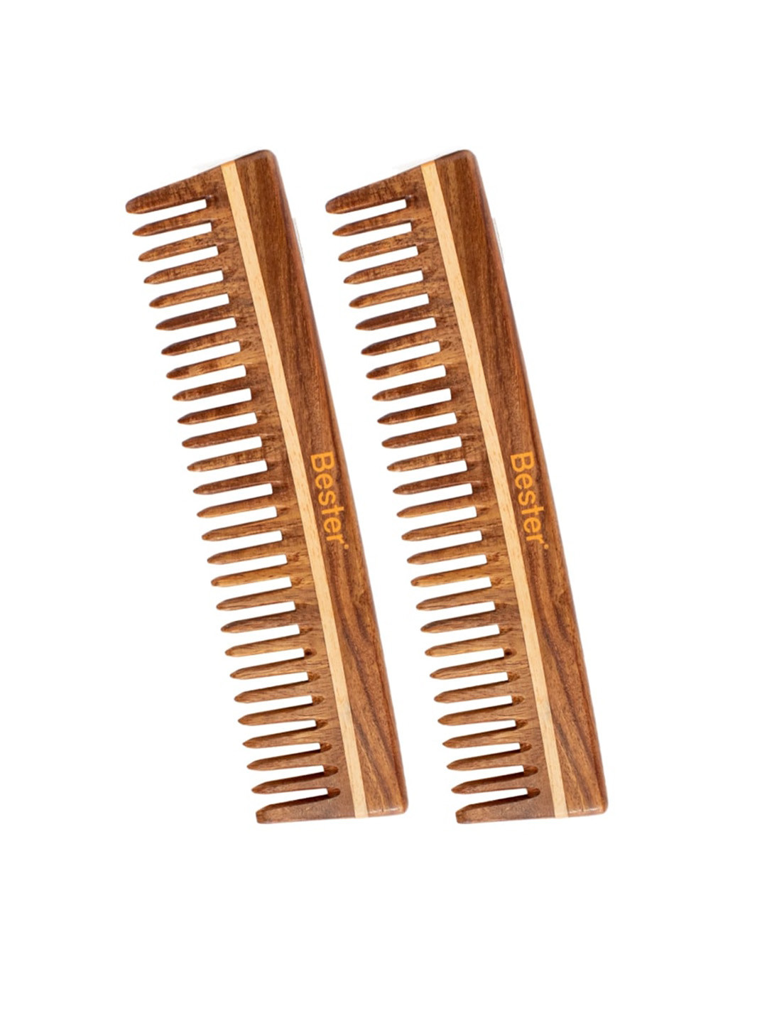 

Bester Set Of 2 Sheesham Wood Comb, Brown