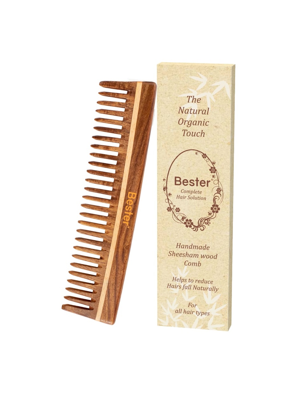 

Bester Sheesham Wood Comb, Brown