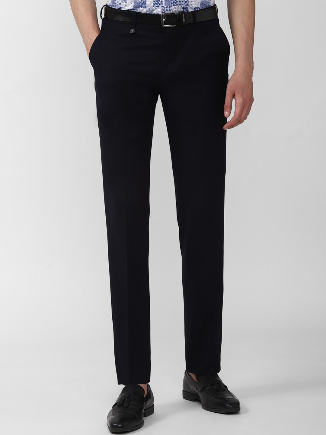 

V Dot Men Skinny Fit Trouser, Black