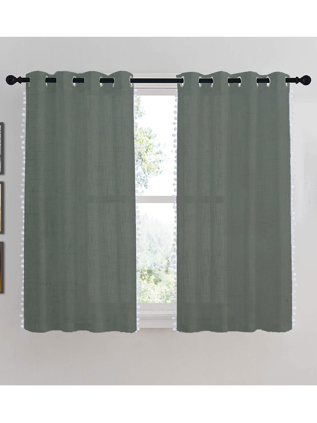 

HOMEMONDE Sheer Window Curtain, Grey