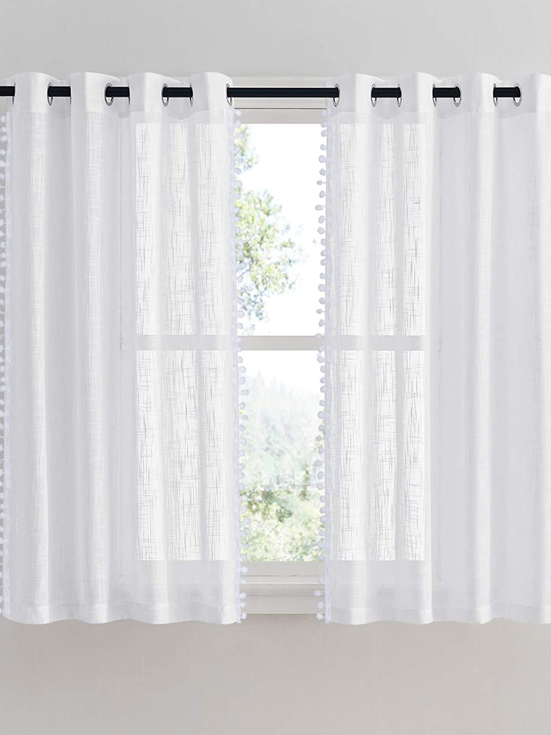 

HOMEMONDE Sheer Window Curtain, White