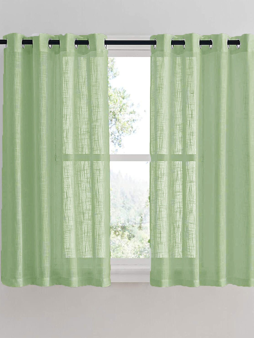 

HOMEMONDE Sheer Window Curtain, Green