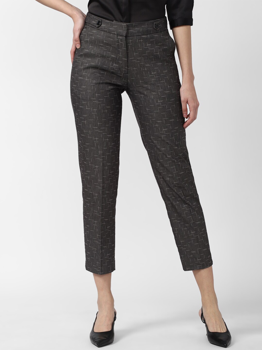 

Van Heusen Woman Grey Textured Trousers