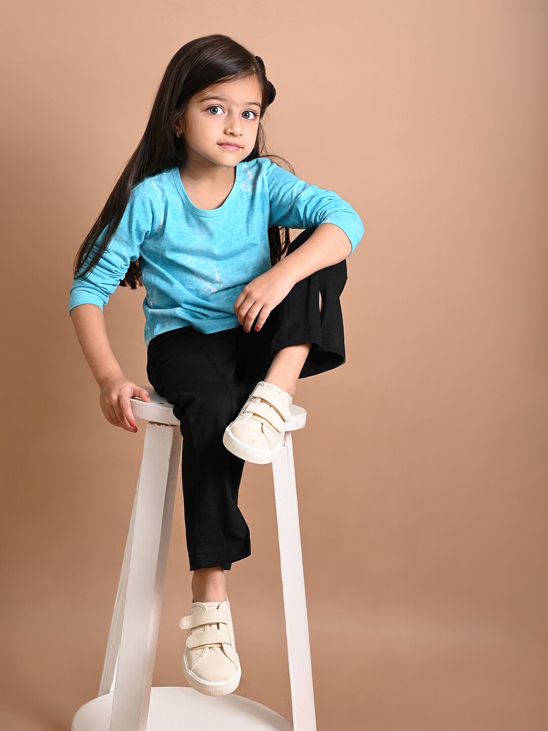 

LilPicks Girls Blue & Black Top with Palazzo