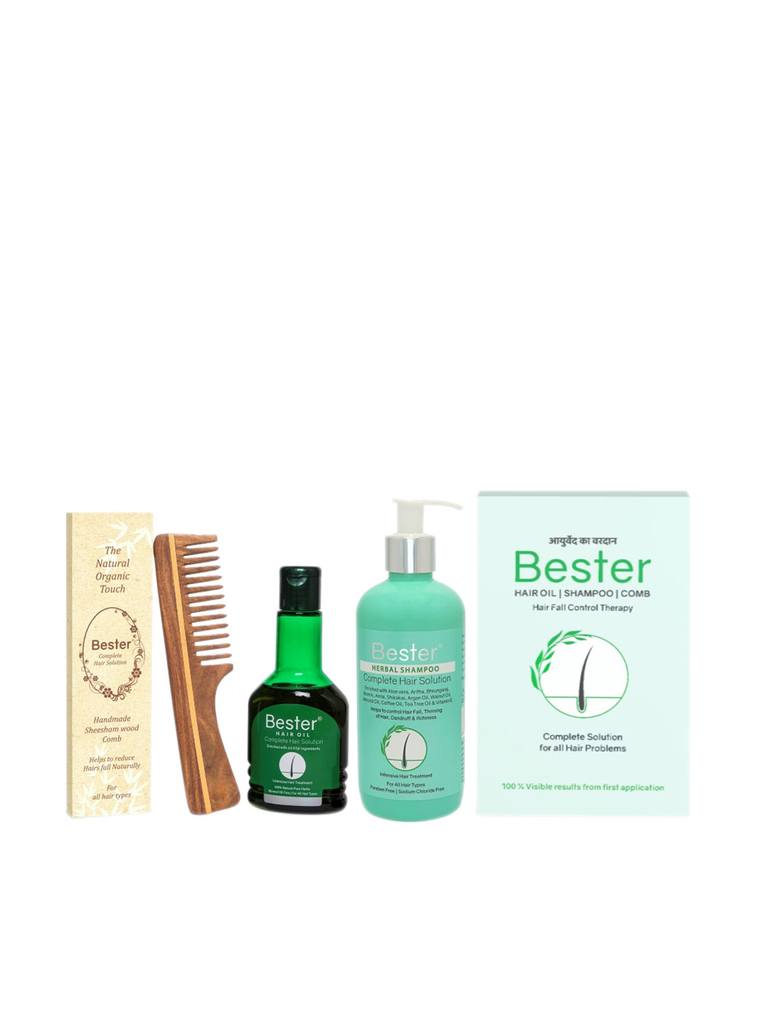 

Bester Set Of 3 Hair Care Kit, Brown