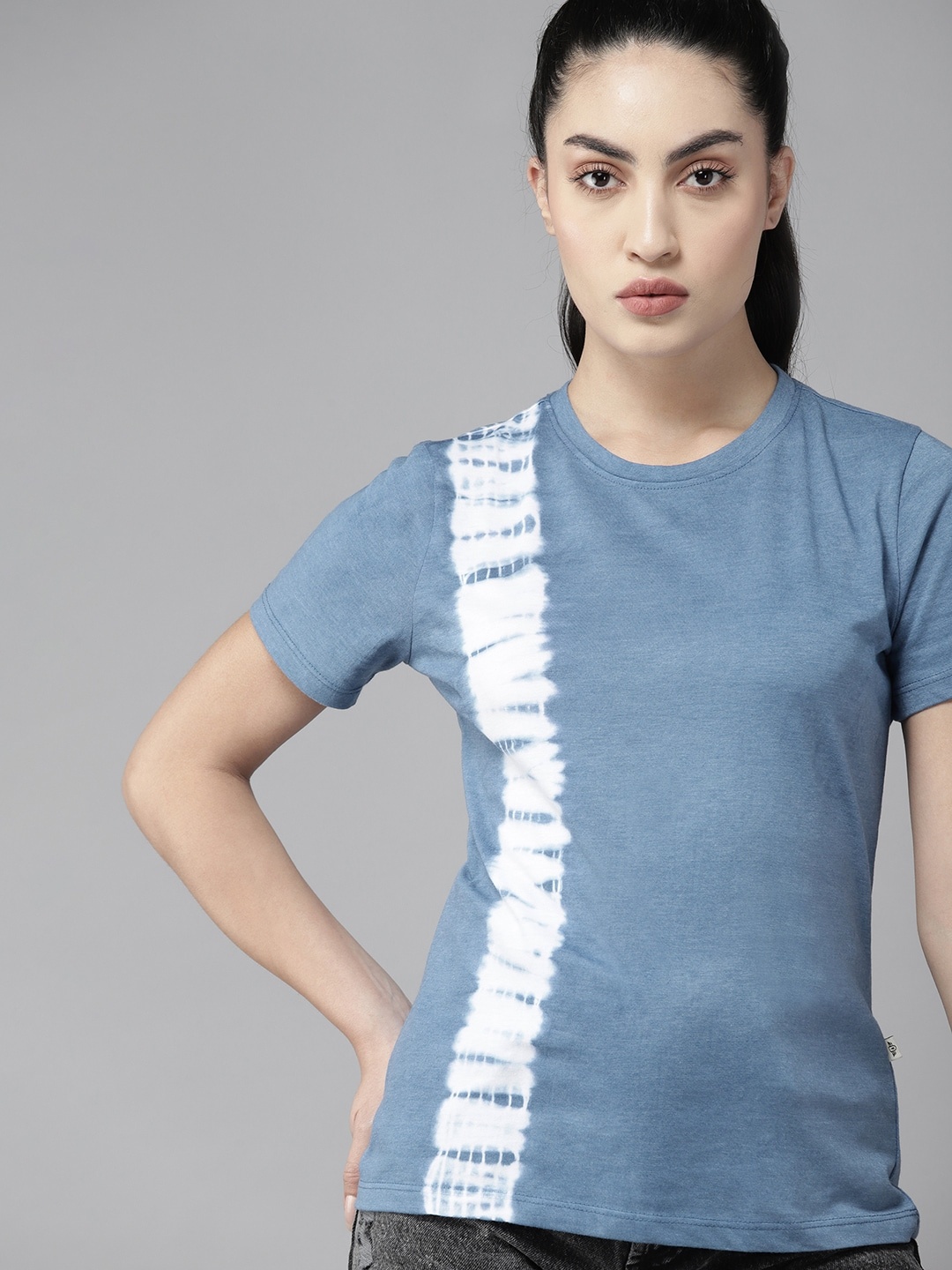 

The Roadster Lifestyle Co. Tie and Dye Printed T-shirt, Blue