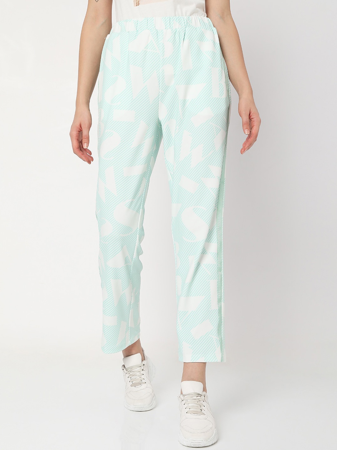 

Vero Moda Women Printed Track Pants, Green