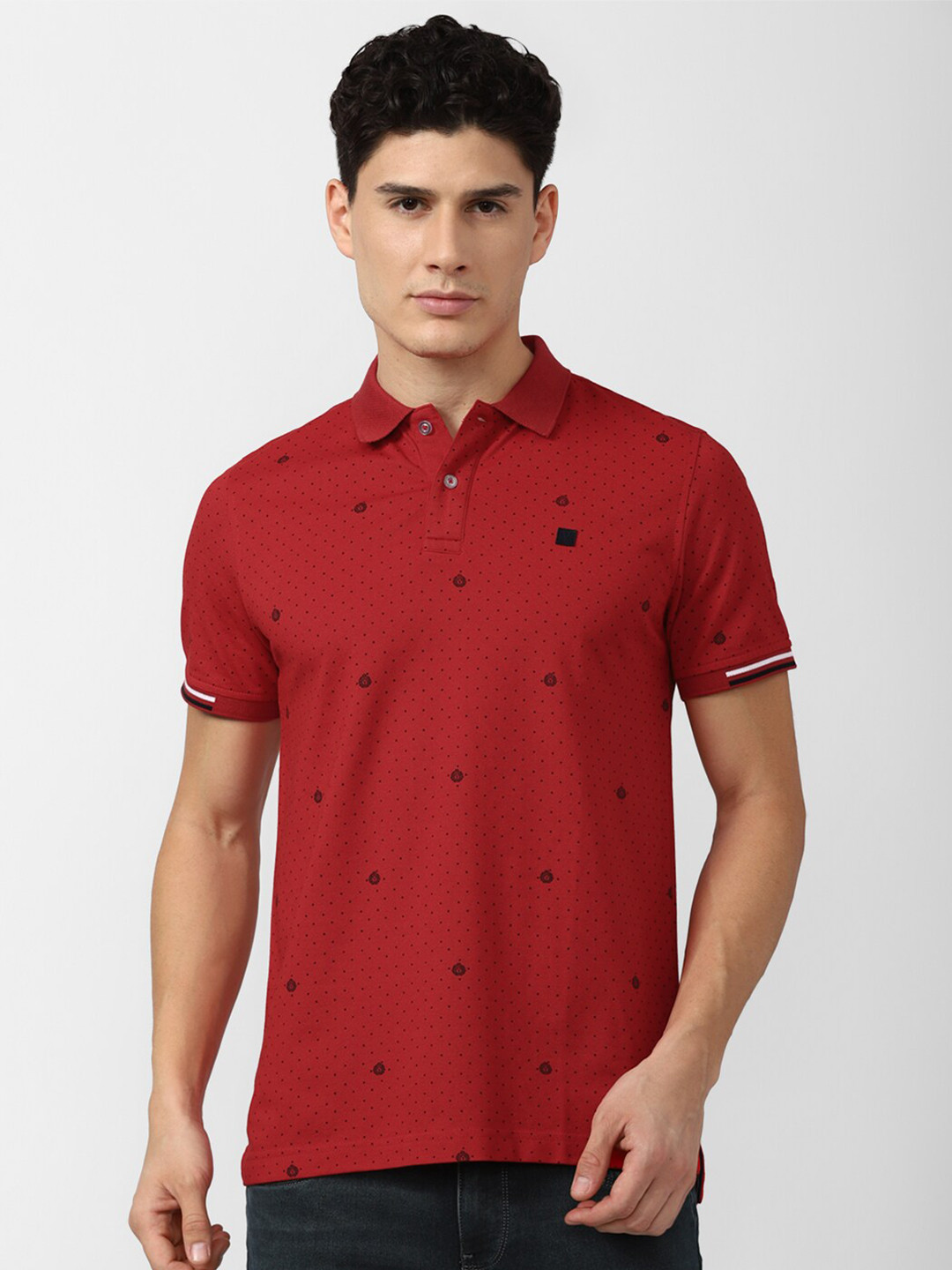 

Van Heusen Sport Men Printed Polo Collar T-shirt, Red