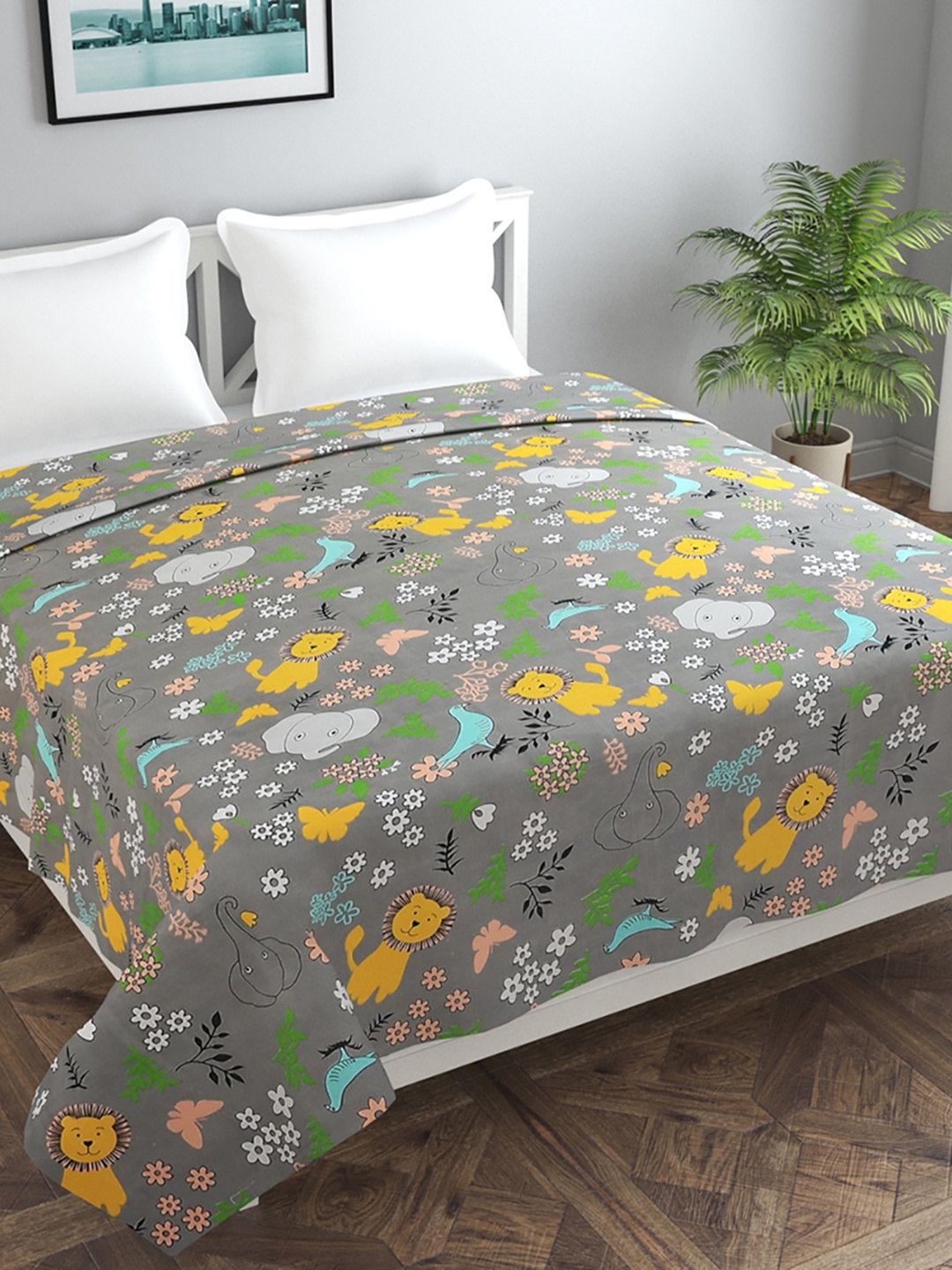 

MORADO Printed Double Queen Duvet Cover, Grey