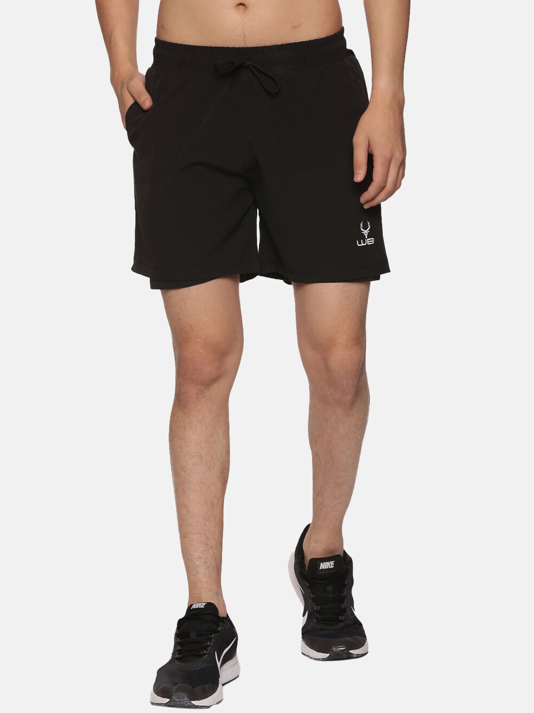 

Wildbrocket Men Training or Gym Rapid Dry Sports Shorts, Black