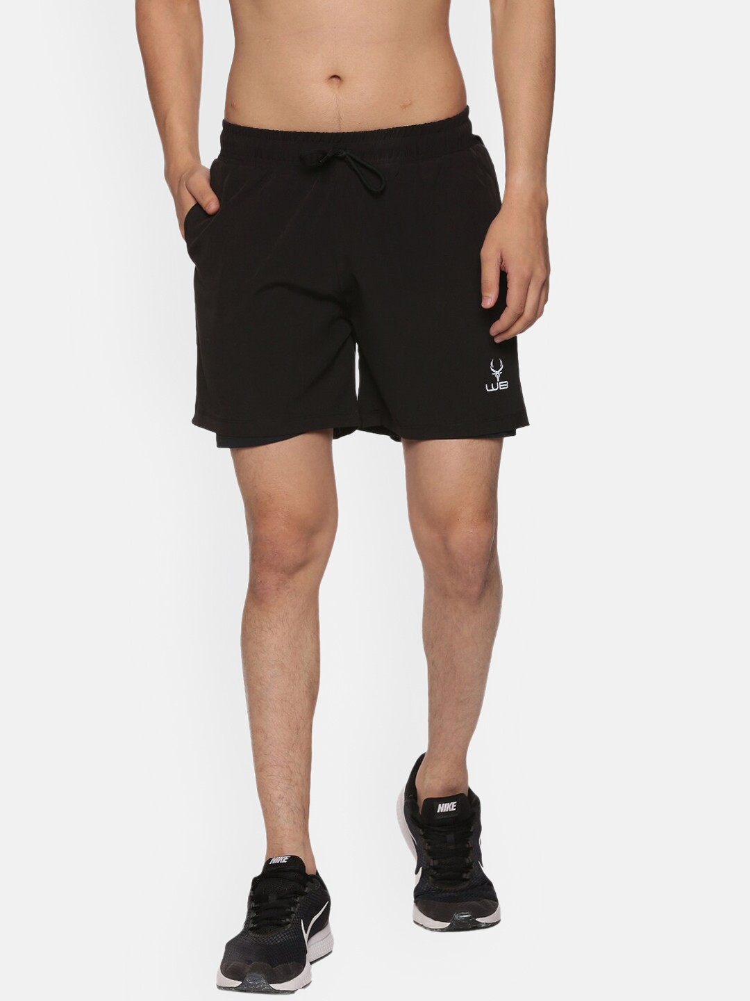 

Wildbrocket Men Training or Gym Rapid Dry Sports Shorts, Black