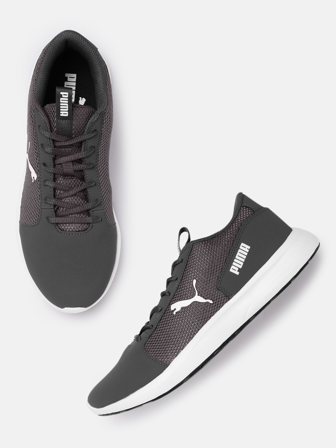 

Puma Men Grey Solid Sneakers