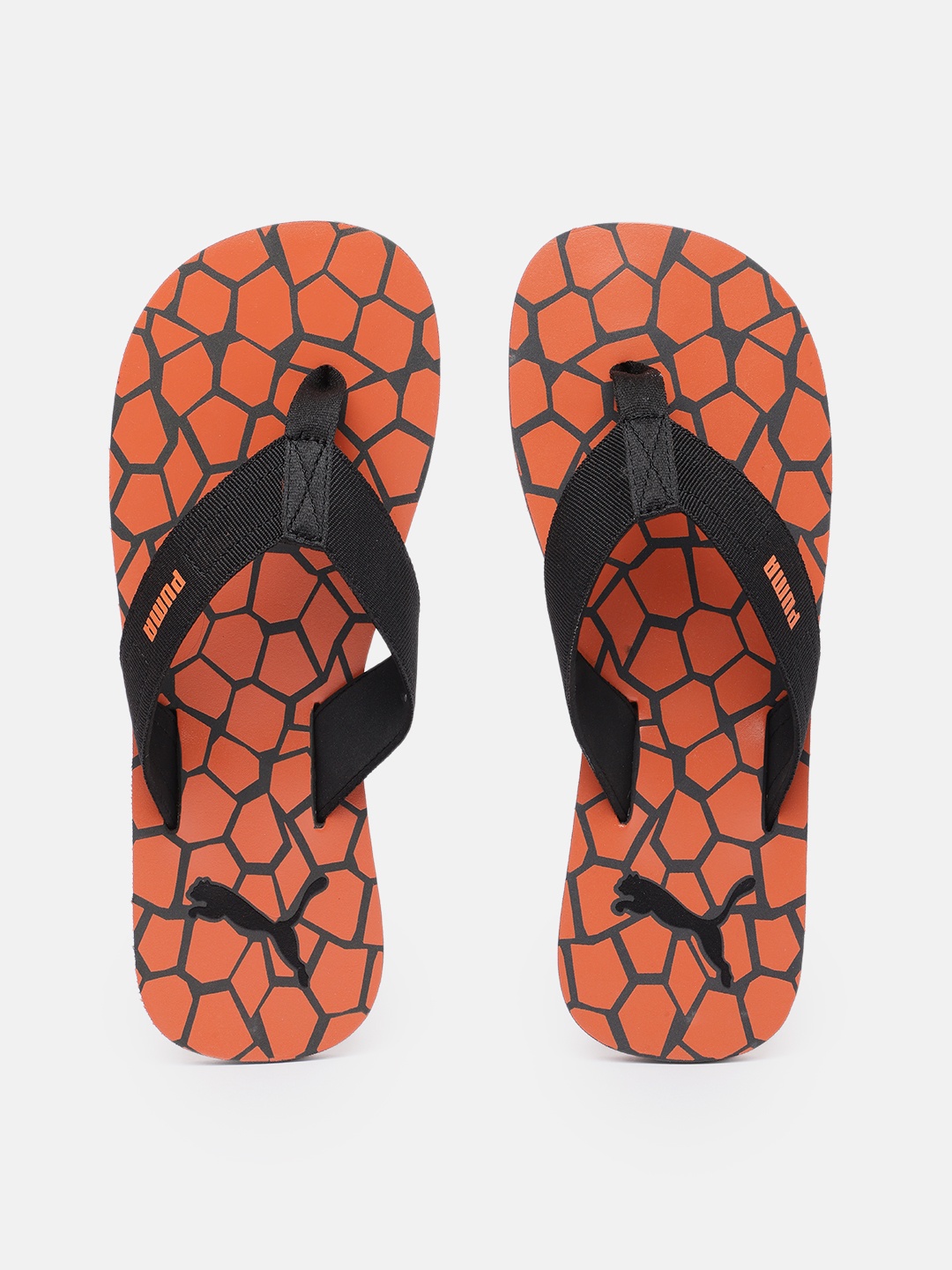 

Puma Unisex Orange & Grey Gryffin Printed Thong Flip-Flops