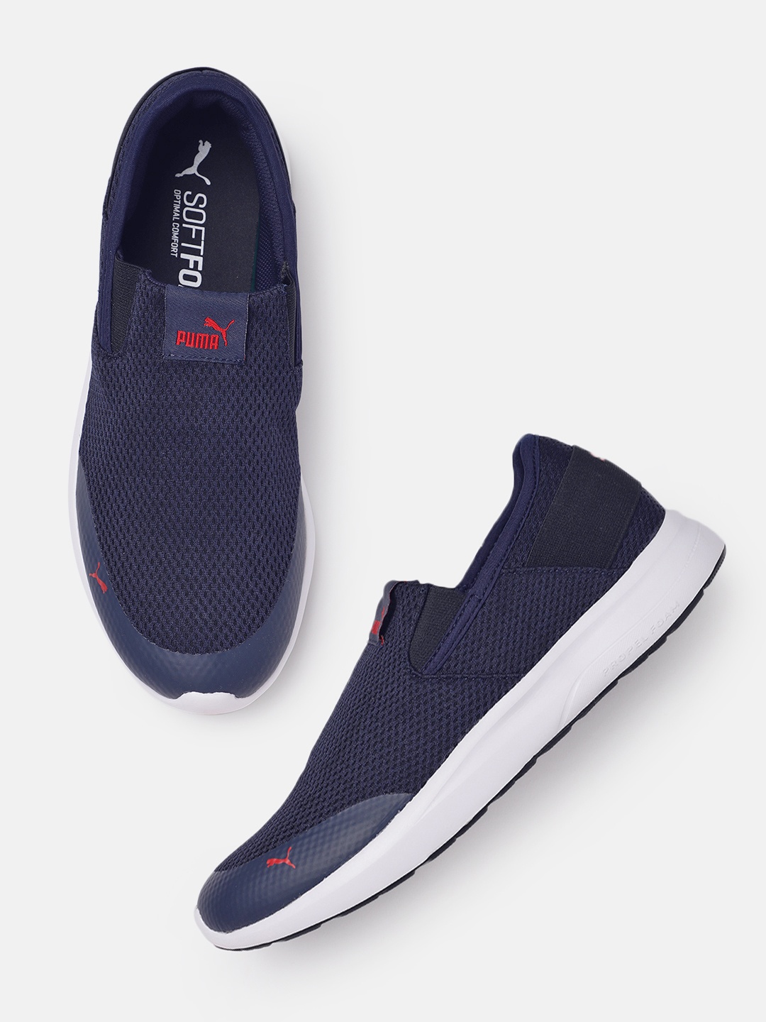 

Puma Men Navy Blue Clap Slip-On Sneakers