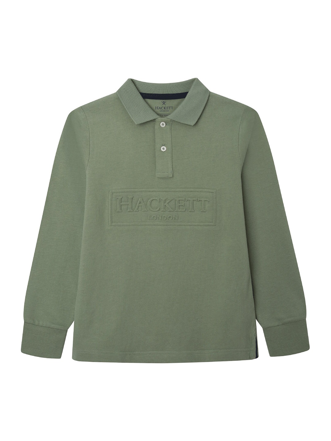 

HACKETT LONDON Boys Polo Collar Cotton T-shirt, Green