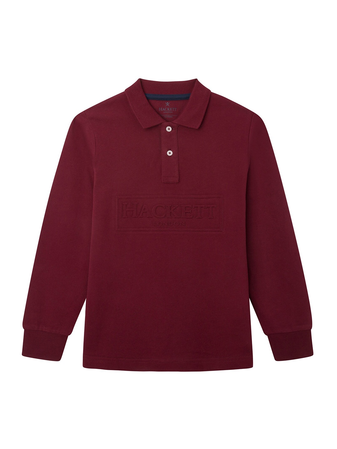 

HACKETT LONDON Boys Polo Collar Cotton T-shirt, Red