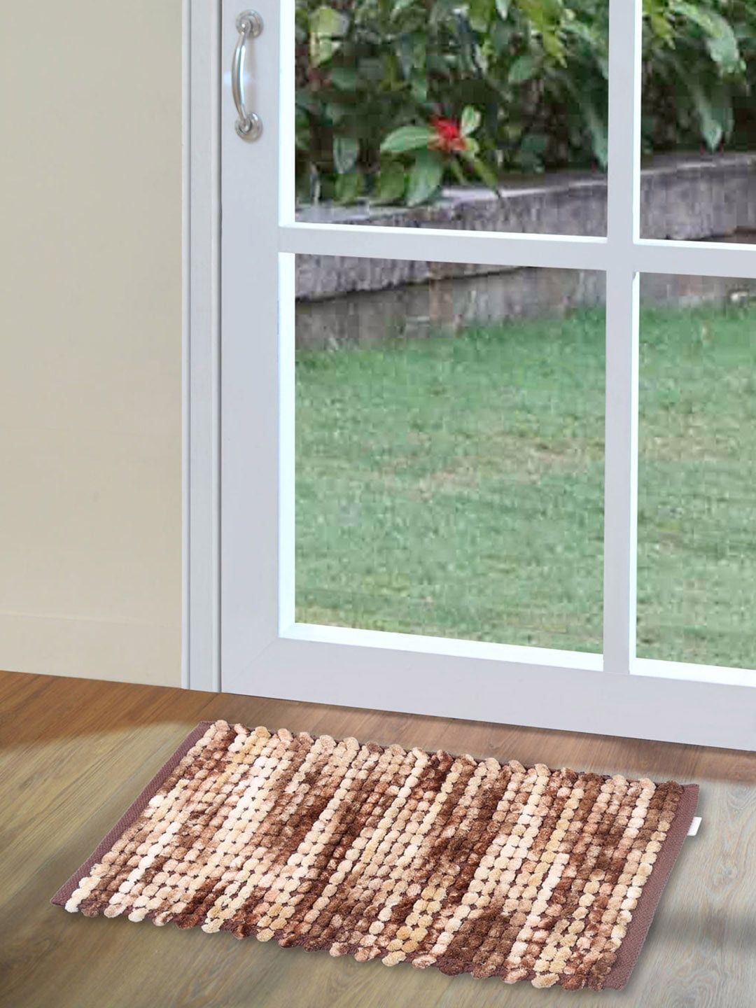 

Athome by Nilkamal Striped Cotton Doormats, Beige