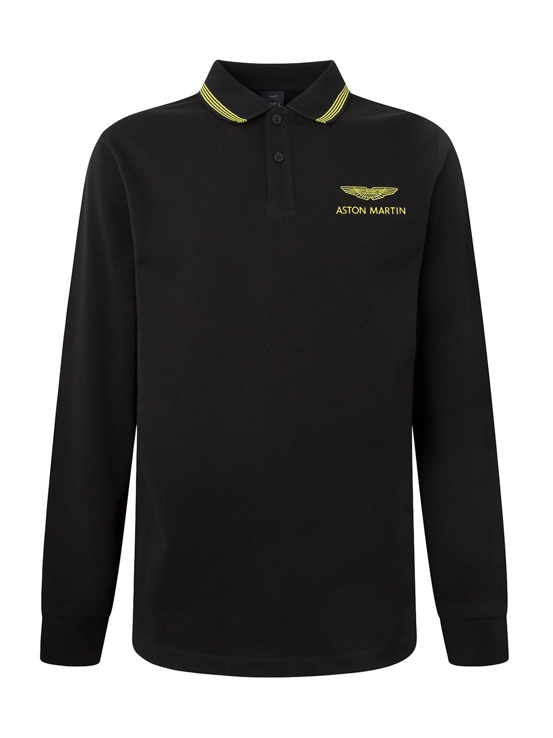 

HACKETT LONDON Men Polo Collar Cotton T-shirt, Black