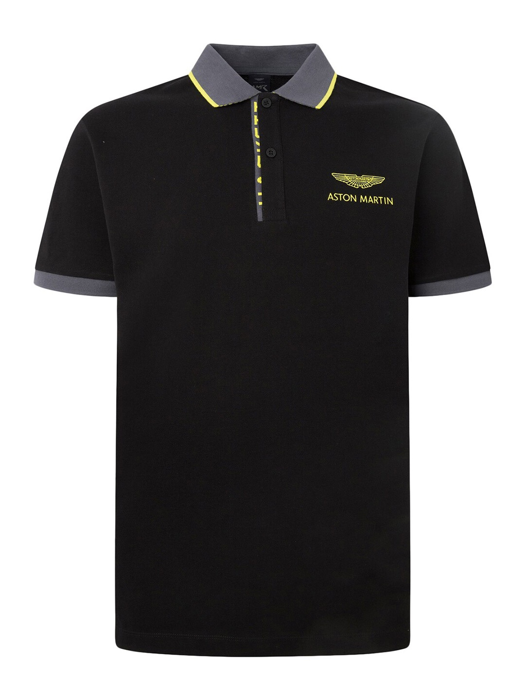 

HACKETT LONDON Men Solid Polo Collar Cotton T-shirt, Black