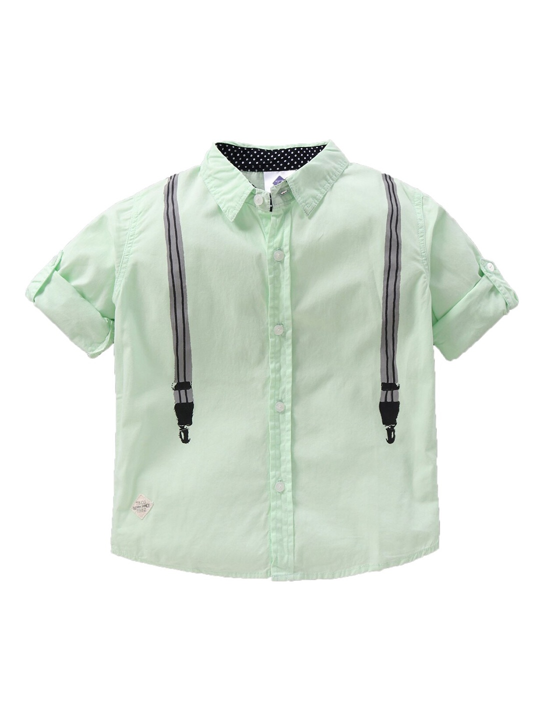 

TONYBOY Boys Premium Cotton Casual Shirt, Lime green