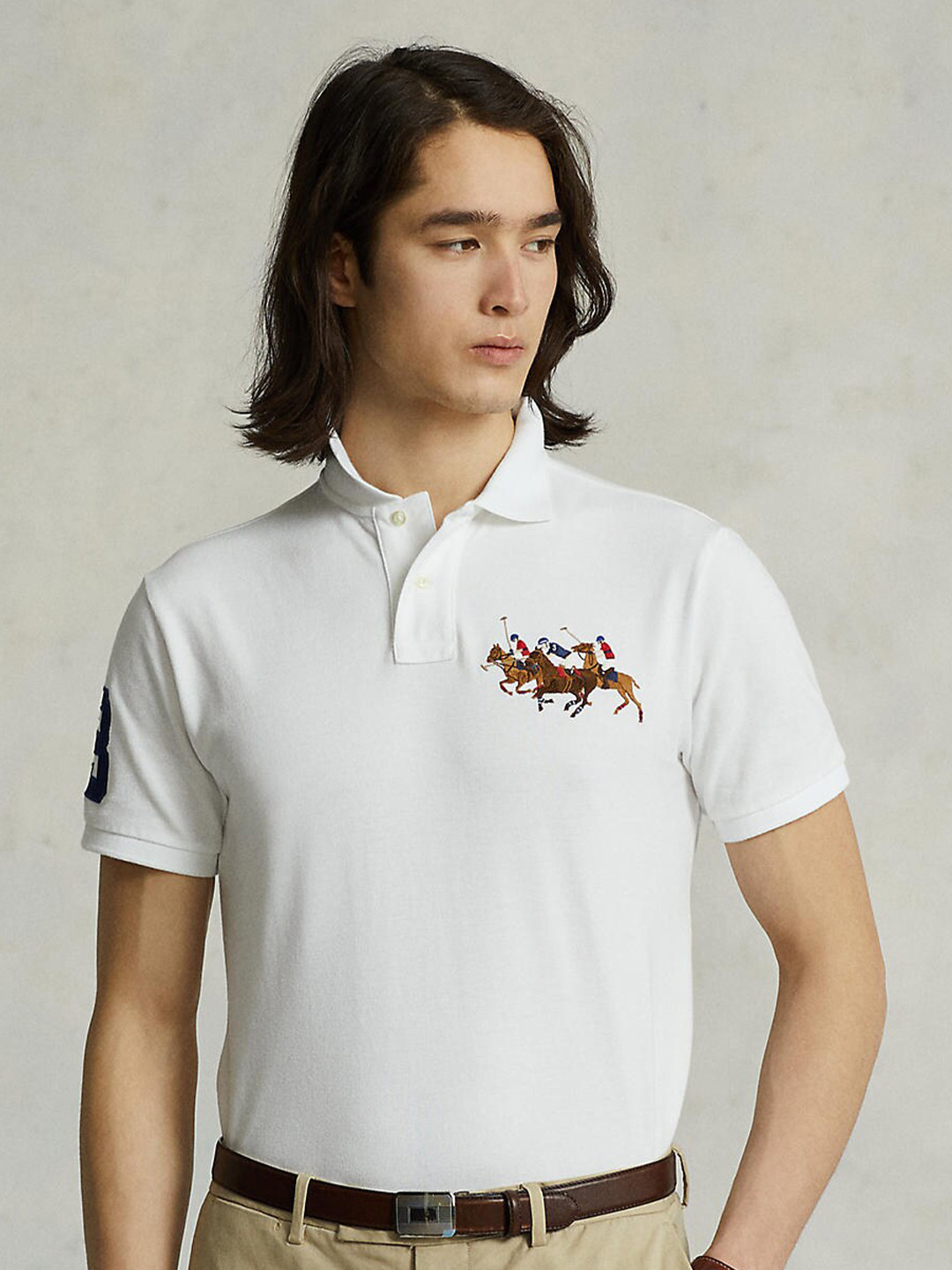 

Polo Ralph Lauren Men White Polo Collar Cotton T-shirt