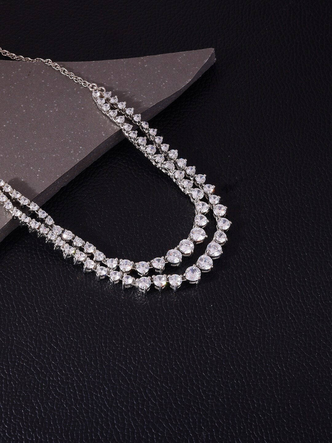 

GIVA Silver-Toned Sterling Silver Rhodium-Plated Necklace