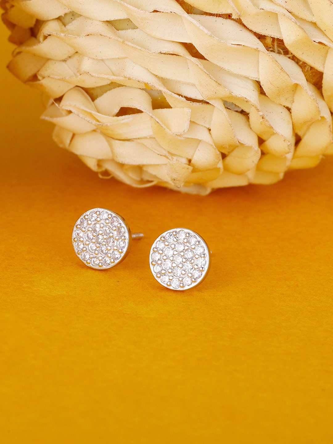 

GIVA Women Contemporary Studs Earrings, Silver