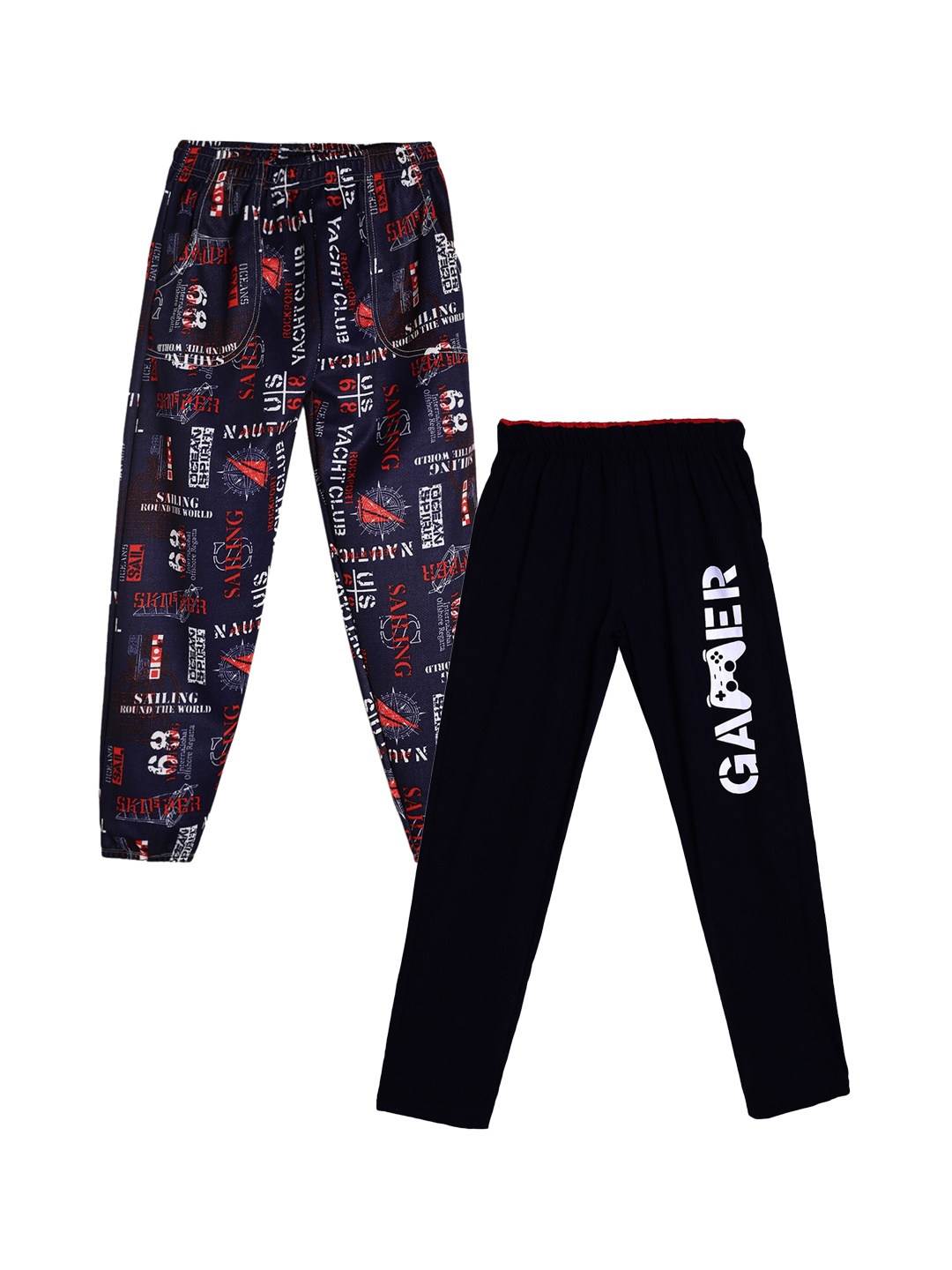 

Fashionable Boys Pack Of 2 Cotton Track Pants, Blue
