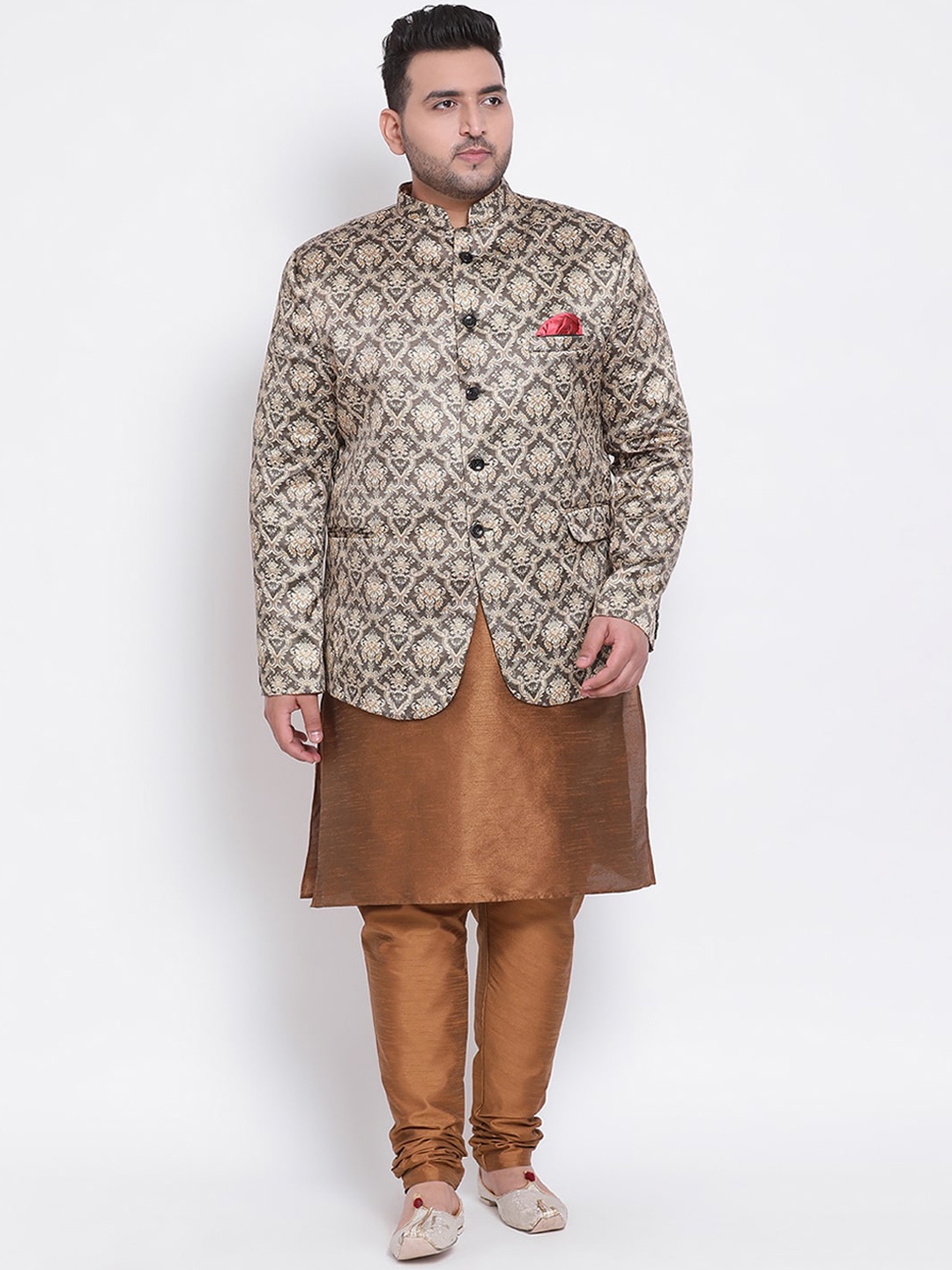 

hangup trend Men Brown Kurta with Pyjamas