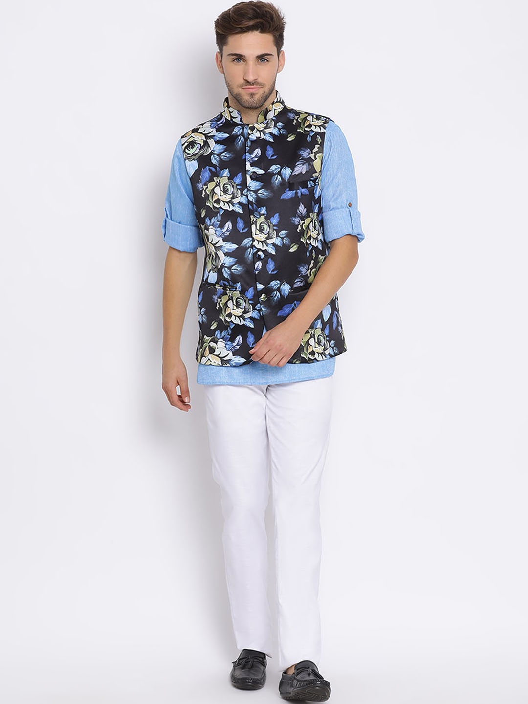 

hangup trend Men Blue Kurta with Pyjamas