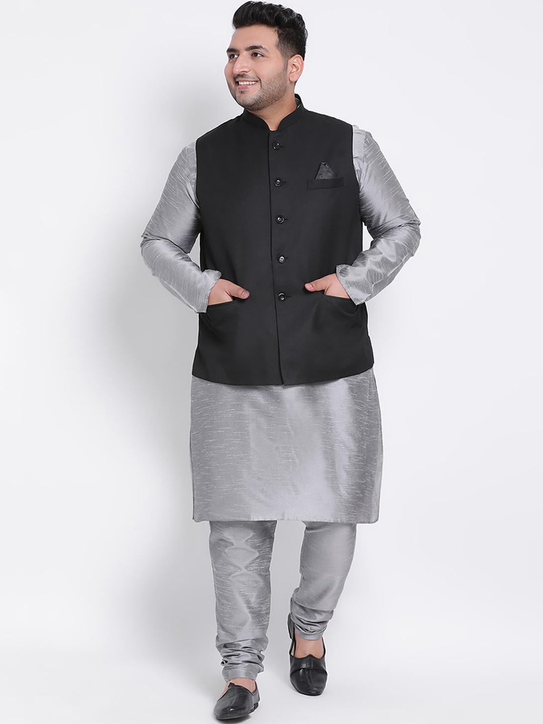 

hangup trend Men Grey Kurta with Pyjamas