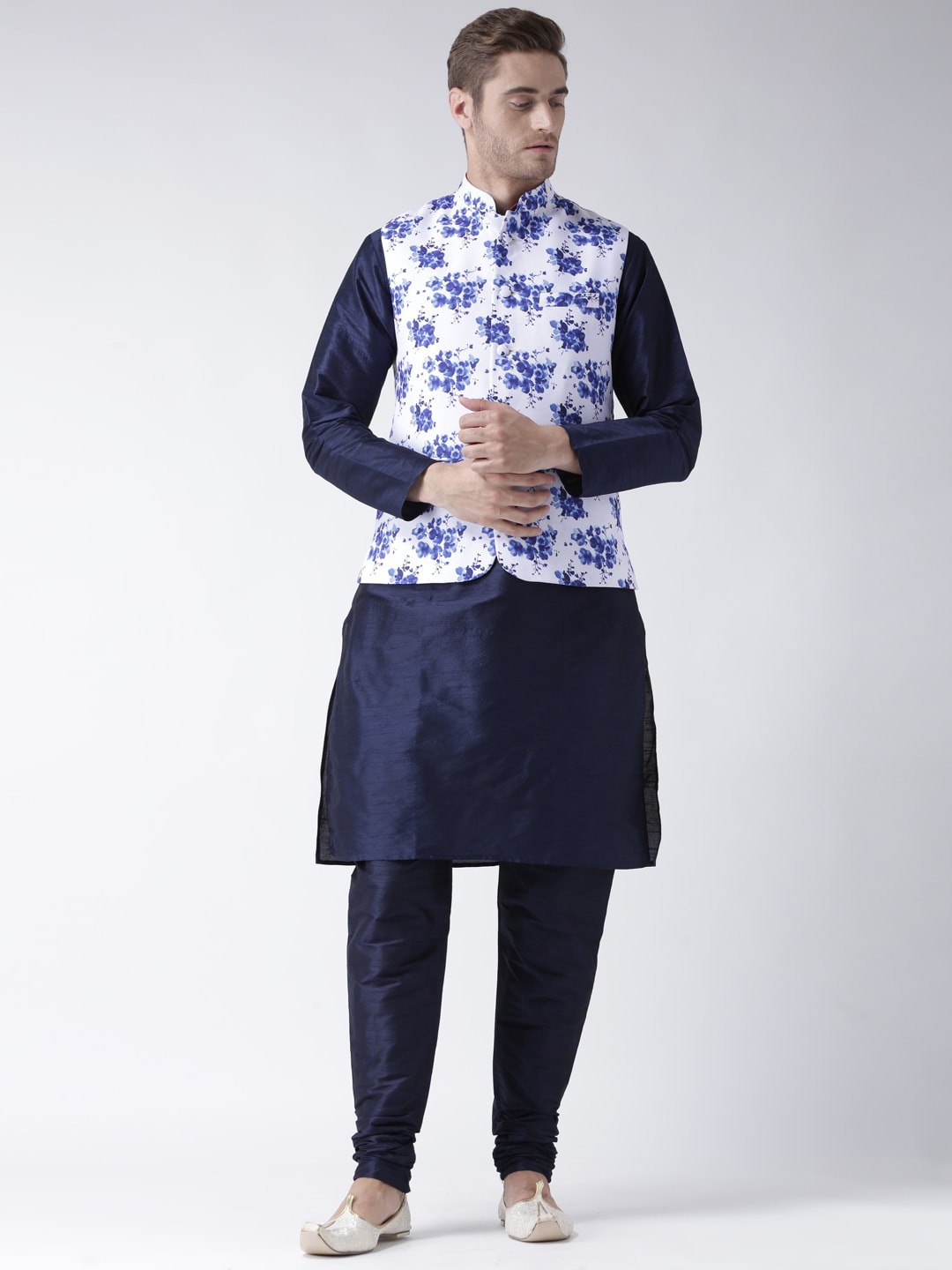 

hangup trend Men Navy Blue Kurta with Churidar