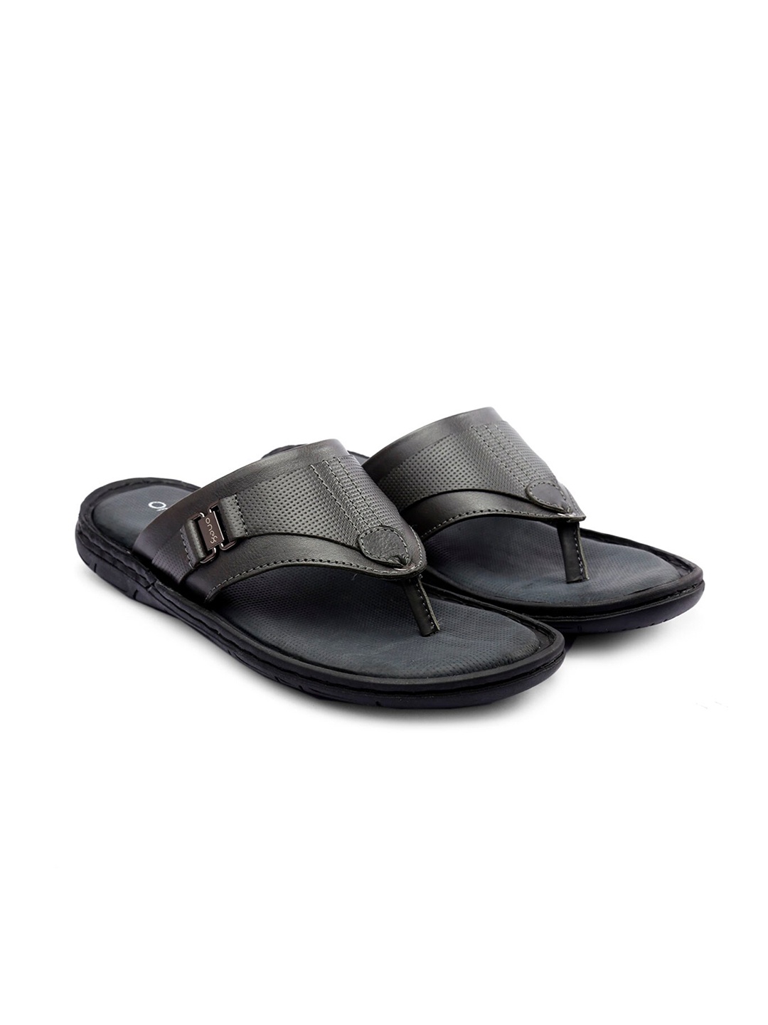

One8 Select By Virat Kohli Men Leather Slippers, Grey