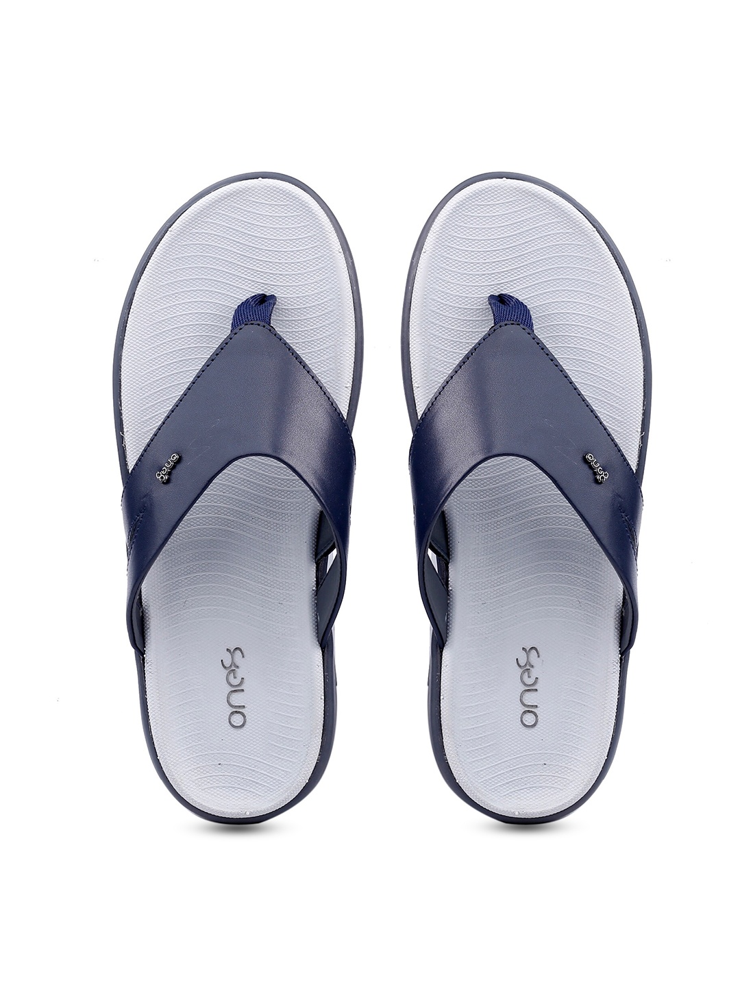 

One8 Select By Virat Kohli Men Leather Slippers, Navy blue