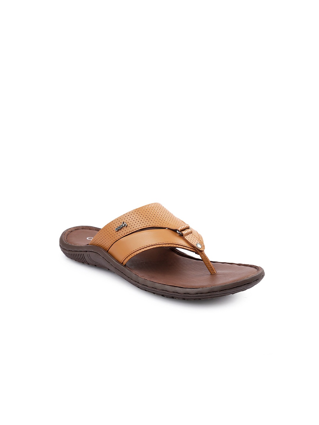 

One8 Select By Virat Kohli Men Leather Slippers, Tan