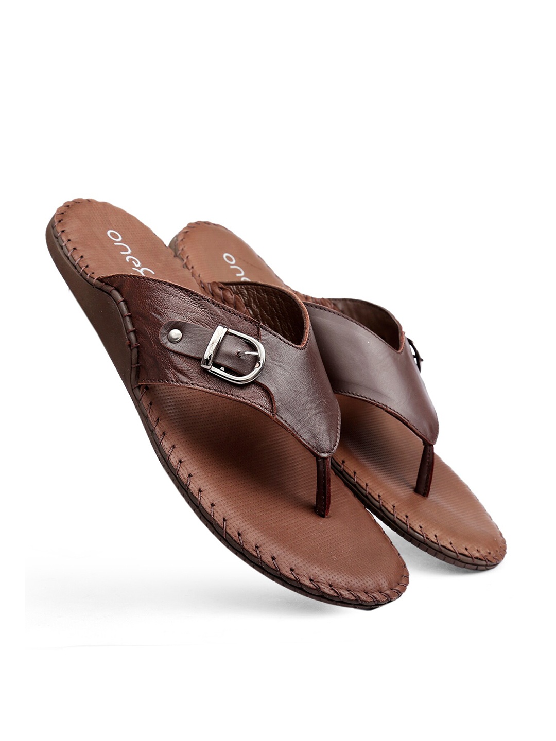 

One8 Select By Virat Kohli Men Leather Slippers, Brown