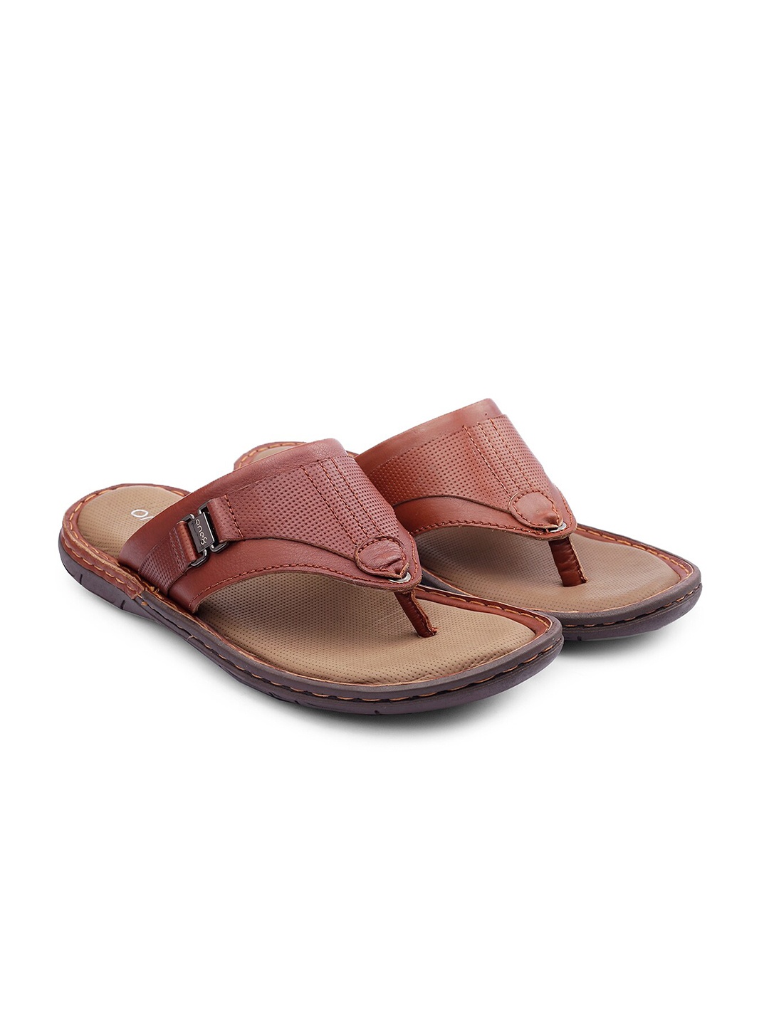 

One8 Select By Virat Kohli Men Leather Slippers, Tan