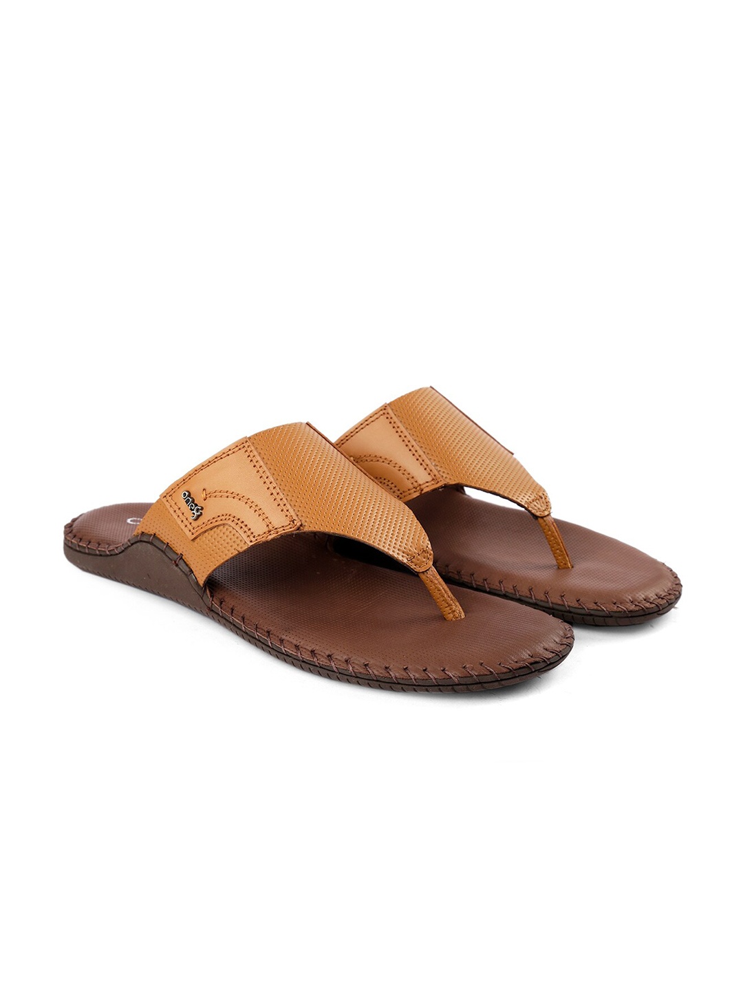 

One8 Select By Virat Kohli Men Leather Slippers, Tan
