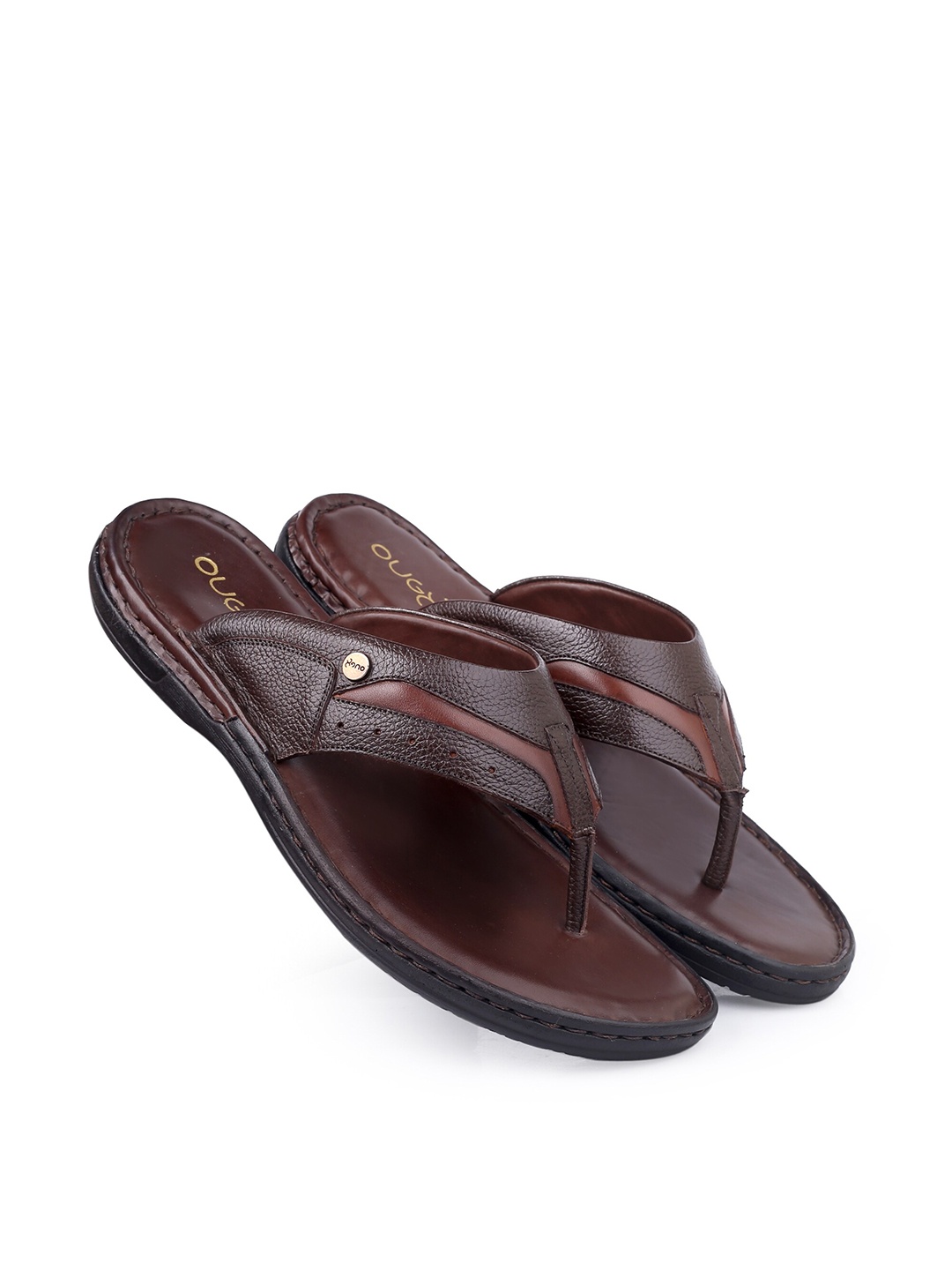 

One8 Select By Virat Kohli Men Leather Slippers, Brown