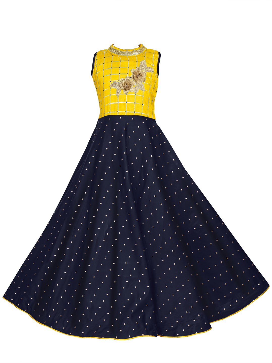 

White World Girls Ethnic Maxi Dress, Yellow