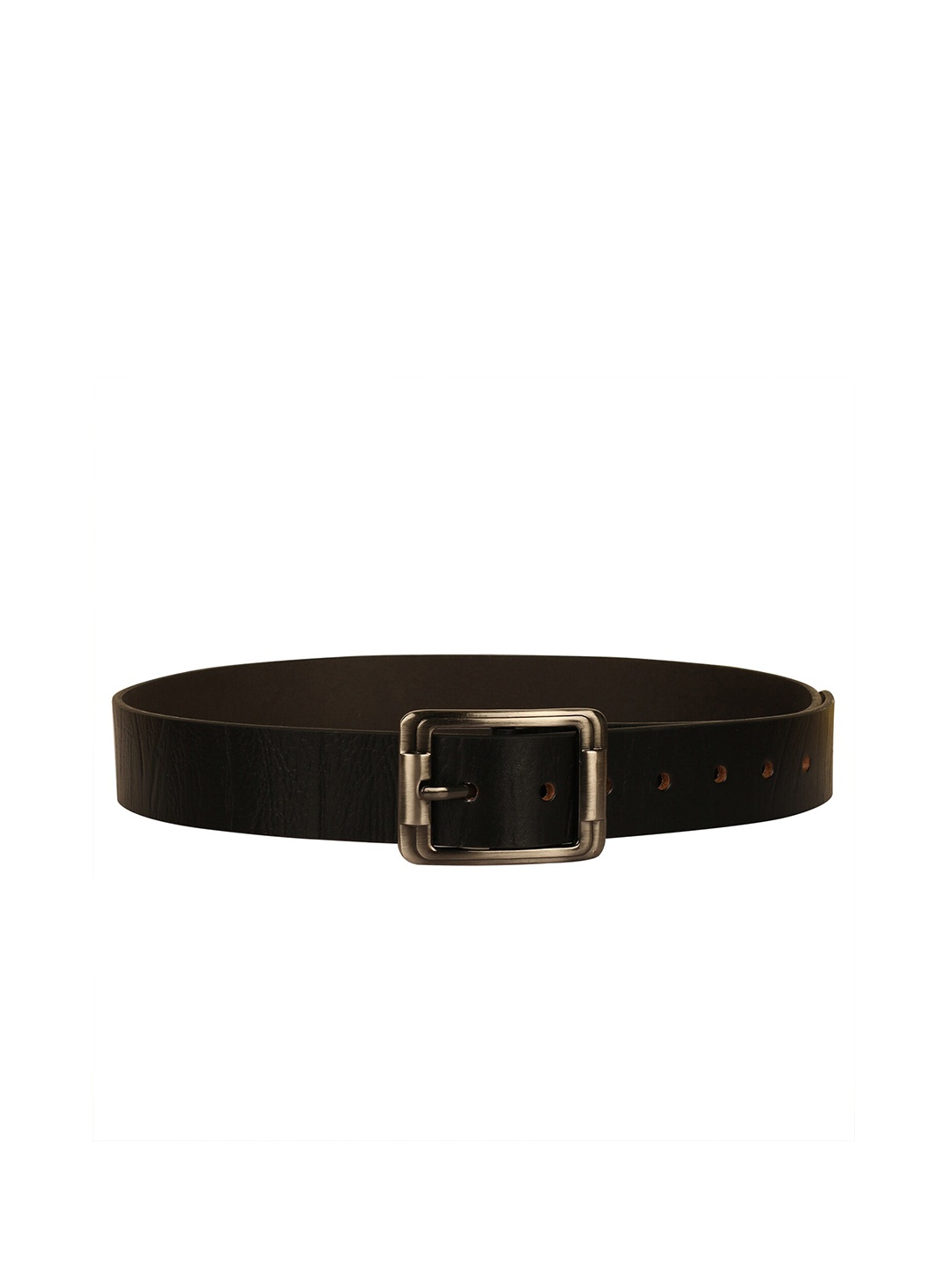 

Calvadoss Men Black Textured Leather Belt