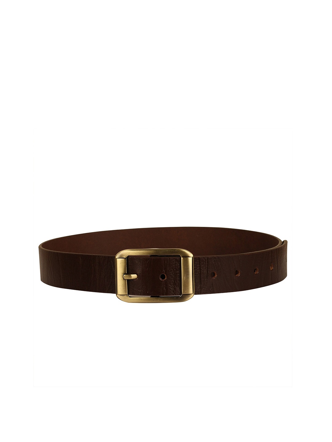 

Calvadoss Men Textured Leather Belt, Brown