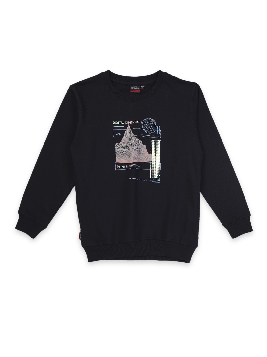 

Gini and Jony Boys Printed Sweatshirt, Black