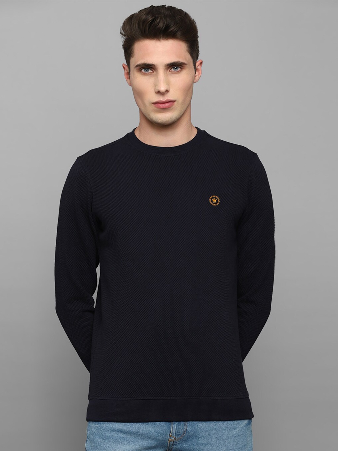 

Louis Philippe Men Navy Blue Sweatshirt