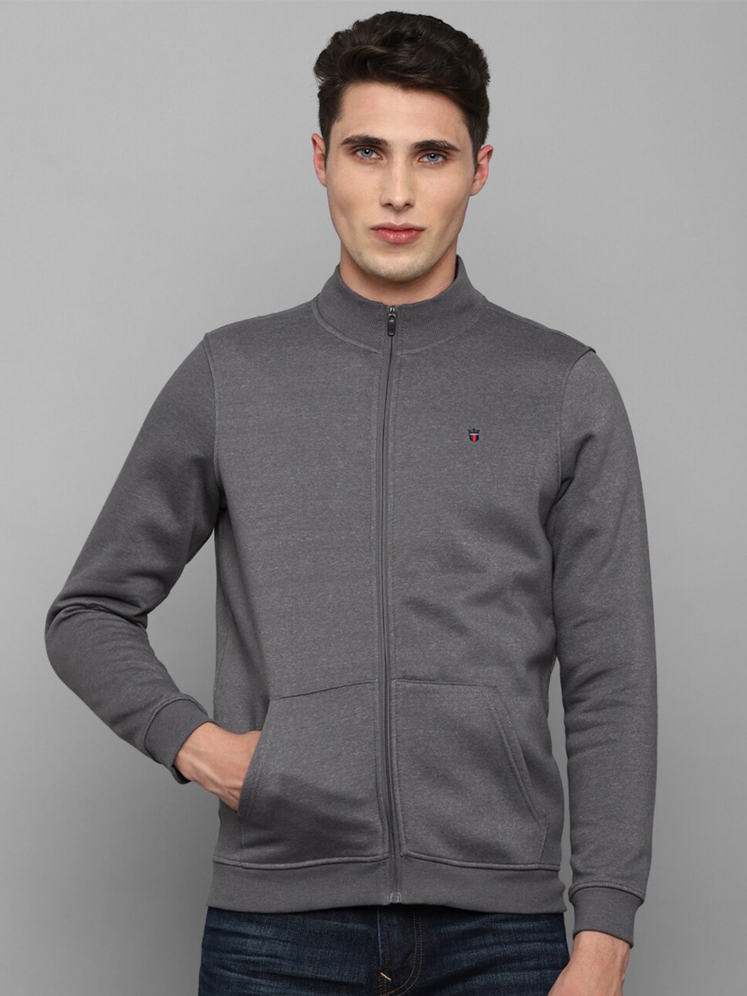 

Louis Philippe Sport Men Solid Sweatshirt, Grey