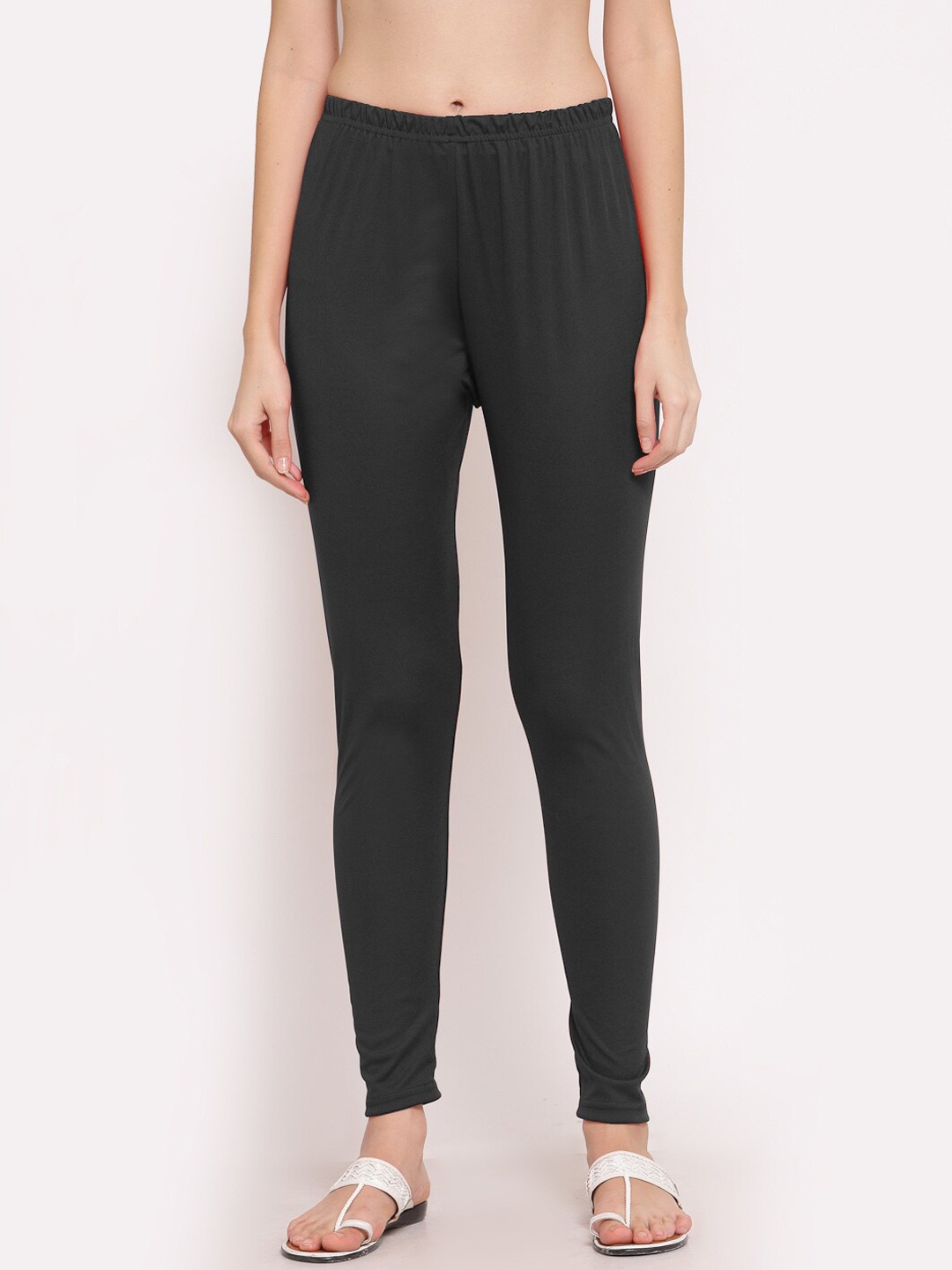 

KLOTTHE Women Solid Ankle Length Leggings, Black