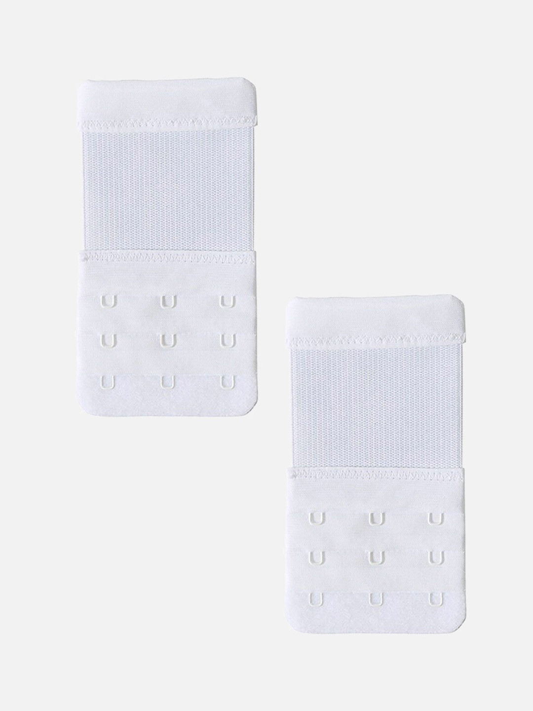 

FIMS Women Set Of 3 Solid 3 Hook & 3 Eye Bra Extenders, White