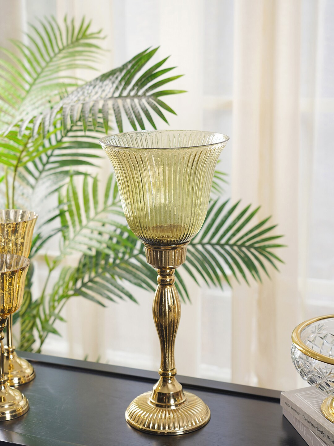 

Pure Home and Living Votive Lara Candle Holders, Gold