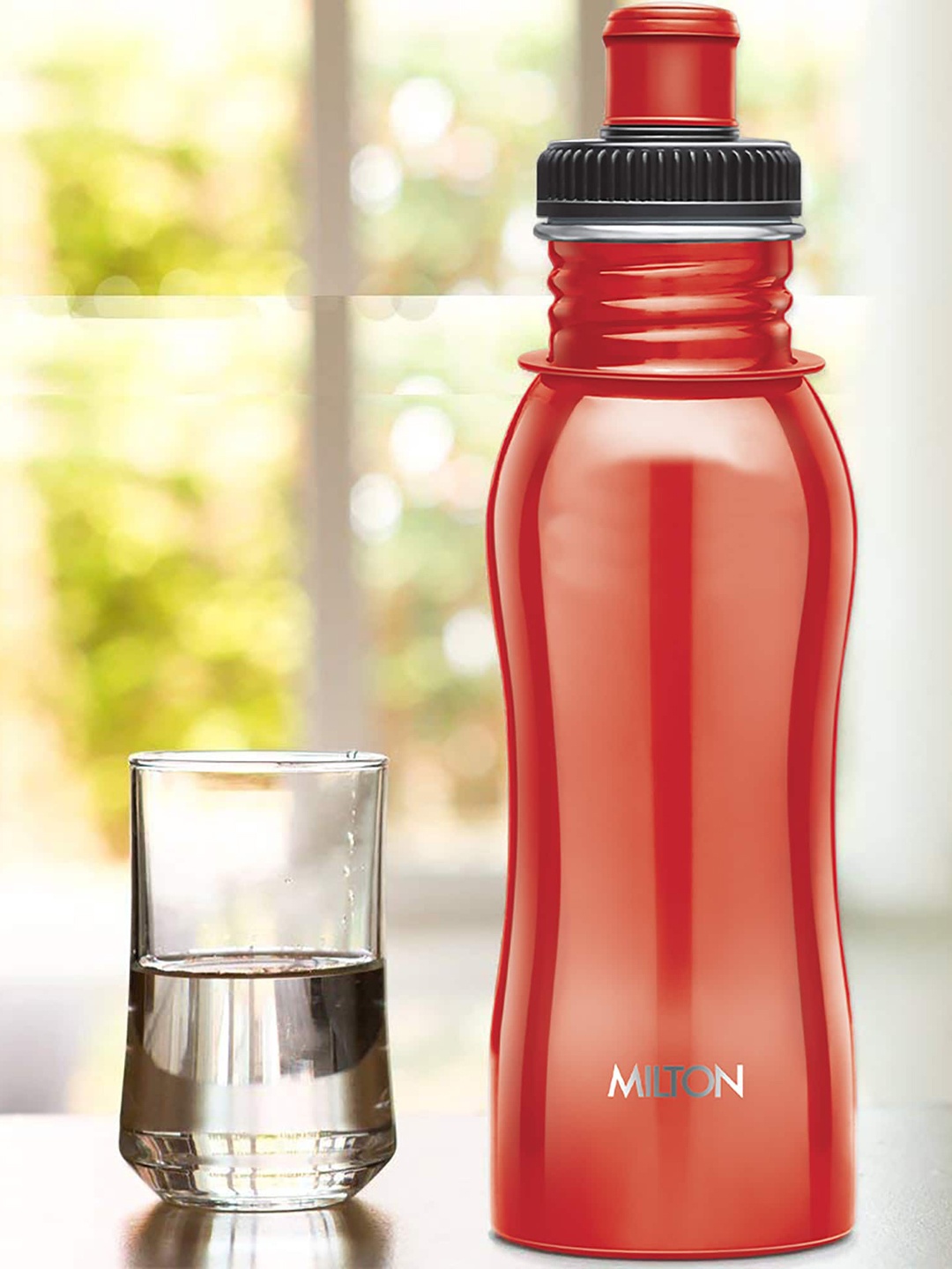 

Milton Red Easy Grip 500 Stainless Steel Bottle Set of 2 Pieces 500 ml Each